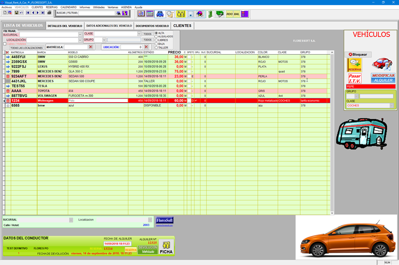 Rent a car software.